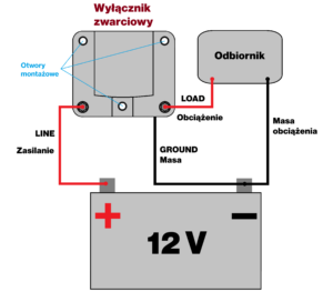 Schemat podłączenia wyłącznika zwarciowego 69403