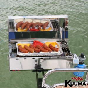58138 kuuma gas grill rail mounted yacht campingaz sausages vegetables