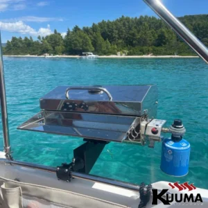 58139 kuuma gas grill thermometer igniter drip tray turquoise water