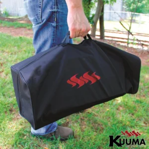 58144 kuuma black transport bag red logo grass background