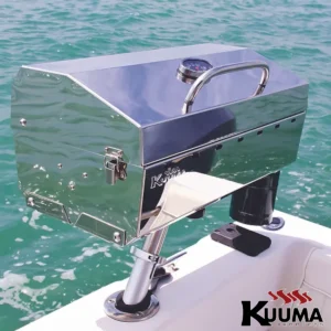 58180 kuuma gas grill rod holder mount boat closed lid