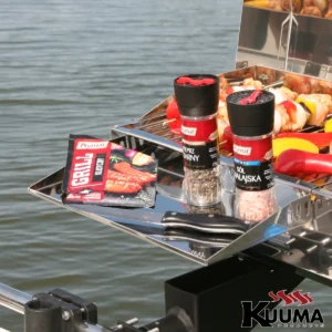 58231 kuuma grill tray rail mounted motorboat grilling