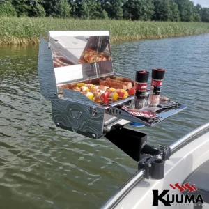 58233 kuuma gas grill front tray rail mounted lakeside