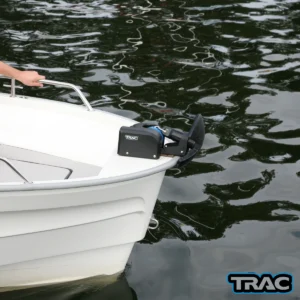 69000 trac anchor zone 20 installed on boat with anchor side view