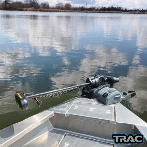 69005 trac deckboat 40 auto deploy aluminum fishing boat with bow electric winch and trolling