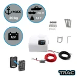 69020 trac seaside 40 auto deploy complete set on white background electric winch roller