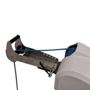 Rolka kotwiczna nierdzewna RKP305 w polaczeniu z wyciagarka trac biale tlo