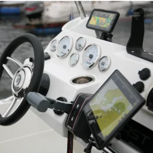 X69T Bar Mount with quick release TYPE T for ActiveKEY tablet installed on boat
