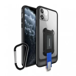 dx iph 11pmx armorx 2 in 1 shockproof rugged case cases cover with belt clip and carabiner white background