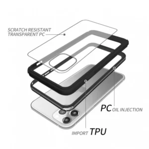 dx iph 11pro 5,8 armorx 2 in 1 shockproof rugged case cases cover with belt clip and carabiner kit white background