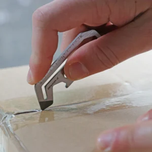 edc 6n1 armor x carabiner 6 in 1 multi tool carabiner box cutter bottle opener wrench ruler carabiner and flathead screwdriver tools scraper