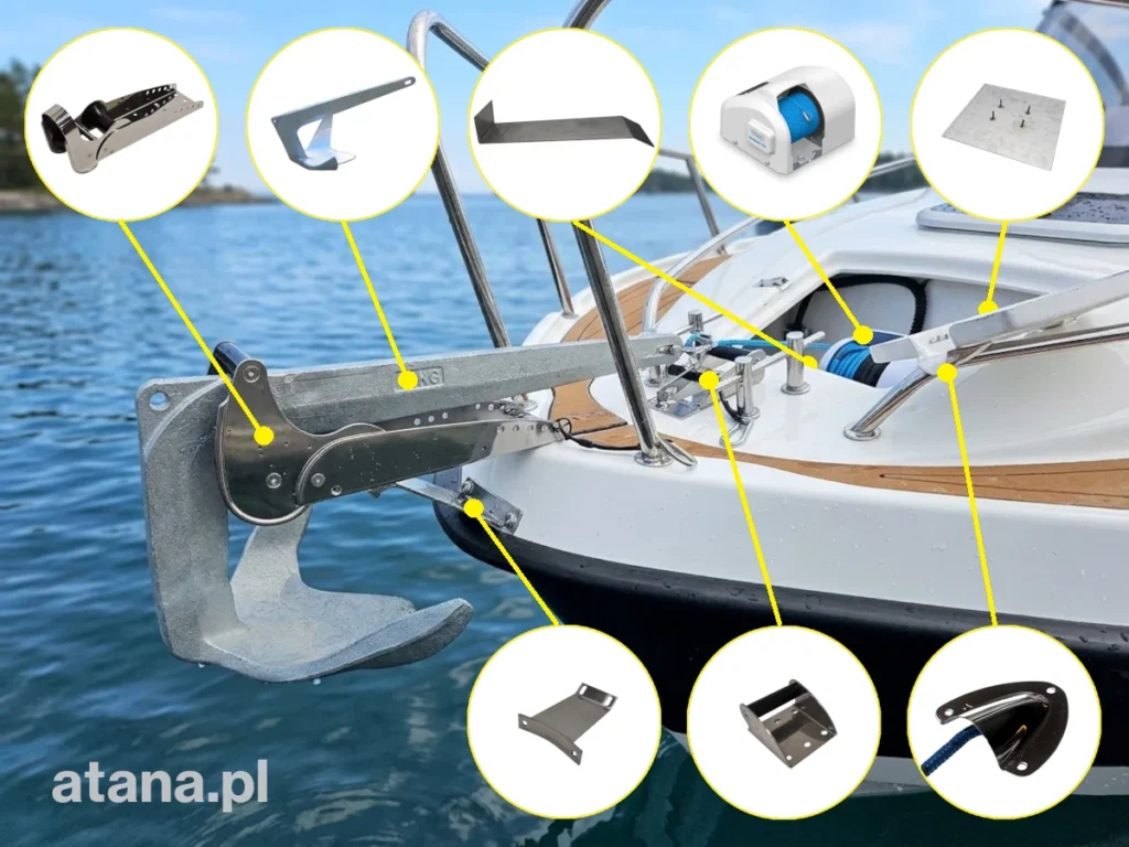 lodz kabinowa zamontowana wyciagarka do kotiwcy pelny zestaw detale