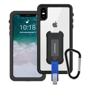 mx iphxm bk iphone xs max 6.5 armor x armorx ip68 waterproof shockproof rugged case cases cover with carabiner 1