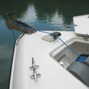 rolka prowadzaca do kotwicy RP110 do kotwicy zamontowana z wyciagarka na lodzi wedkarskiej