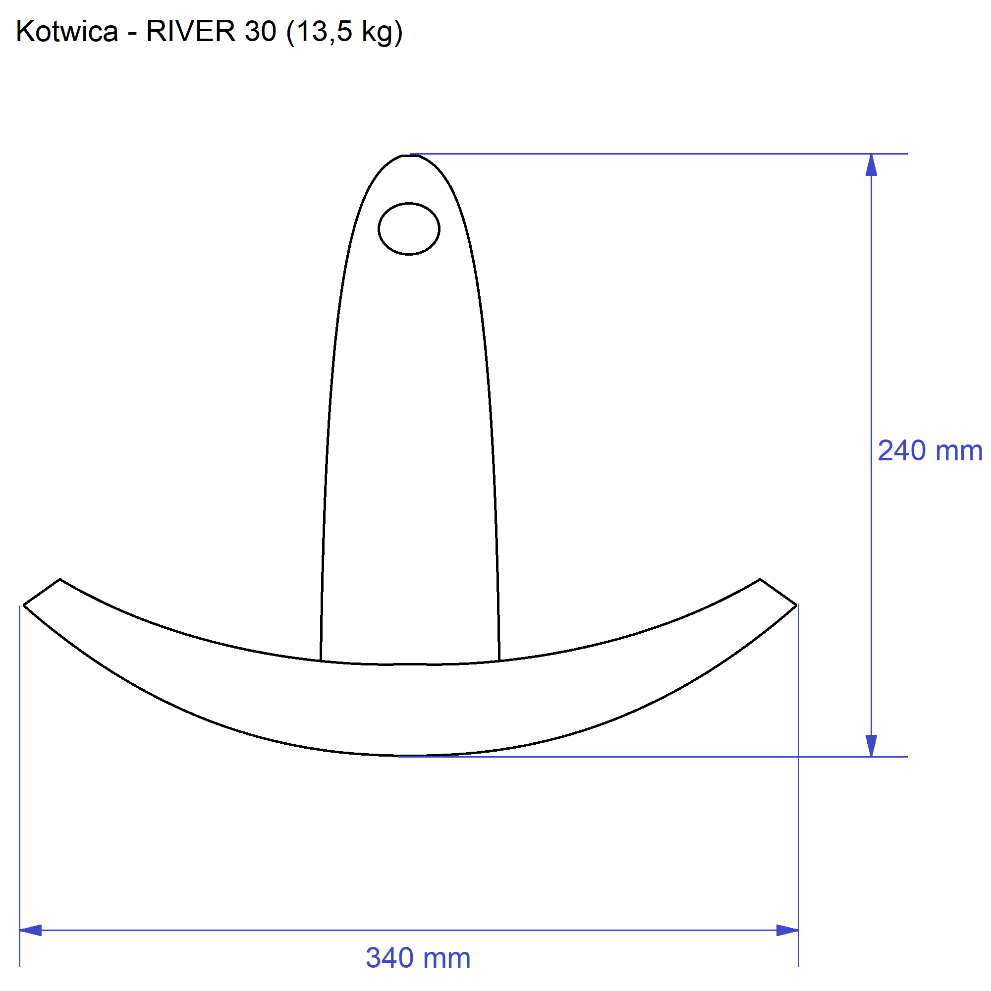 Kotwica RIVER 18 – 8,2 kg