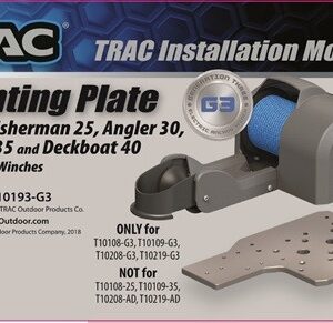 Mounting plate - for TRAC Angler 30/Deckboat 40 winch