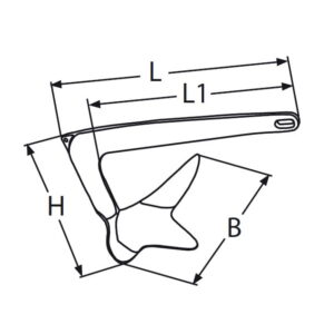 Bruce galvanised anchor - 15 kg