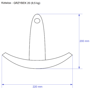 Kotwica GRZYBEK 20 – 9,3 kg