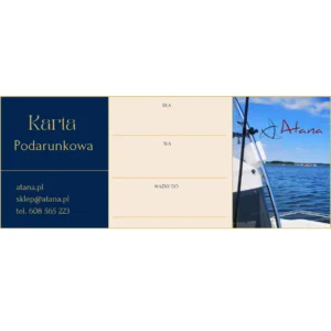 Karta podarunkowa dla wędkarza akcesoria do łodzi kamperów przyczep atana