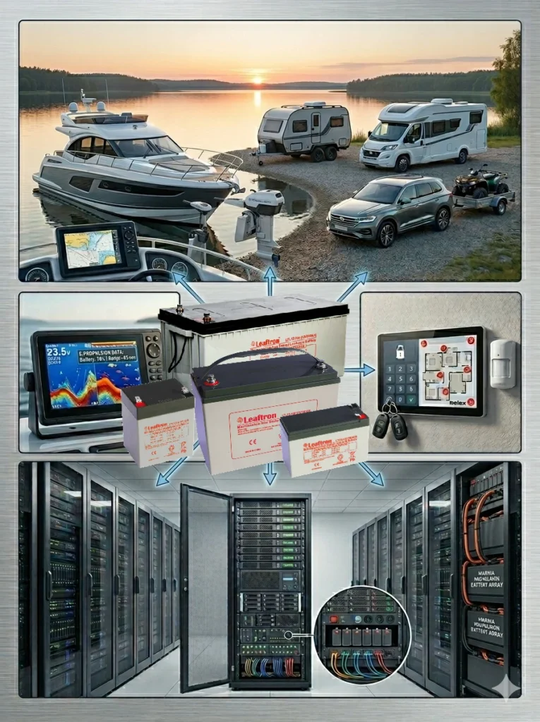 Grafika rozne zastosowania Akumulatory Leaftron