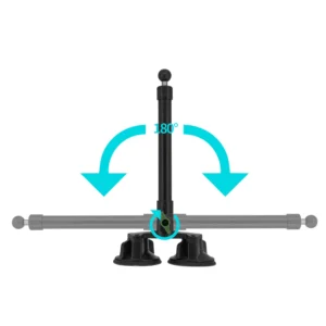 XMA P65 ARMOR X Dual Suction Cup Mount Base with Long Arm 3