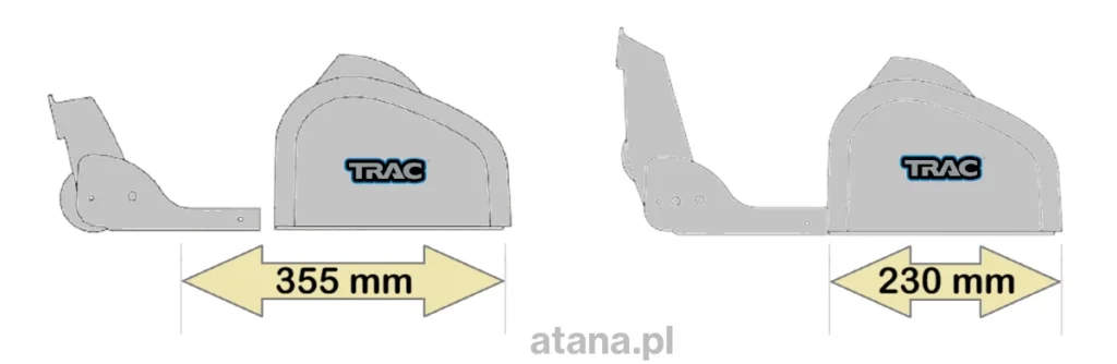 Porownanie miesca montazowego na pokladzie eletryczna winda wyciagarka trac