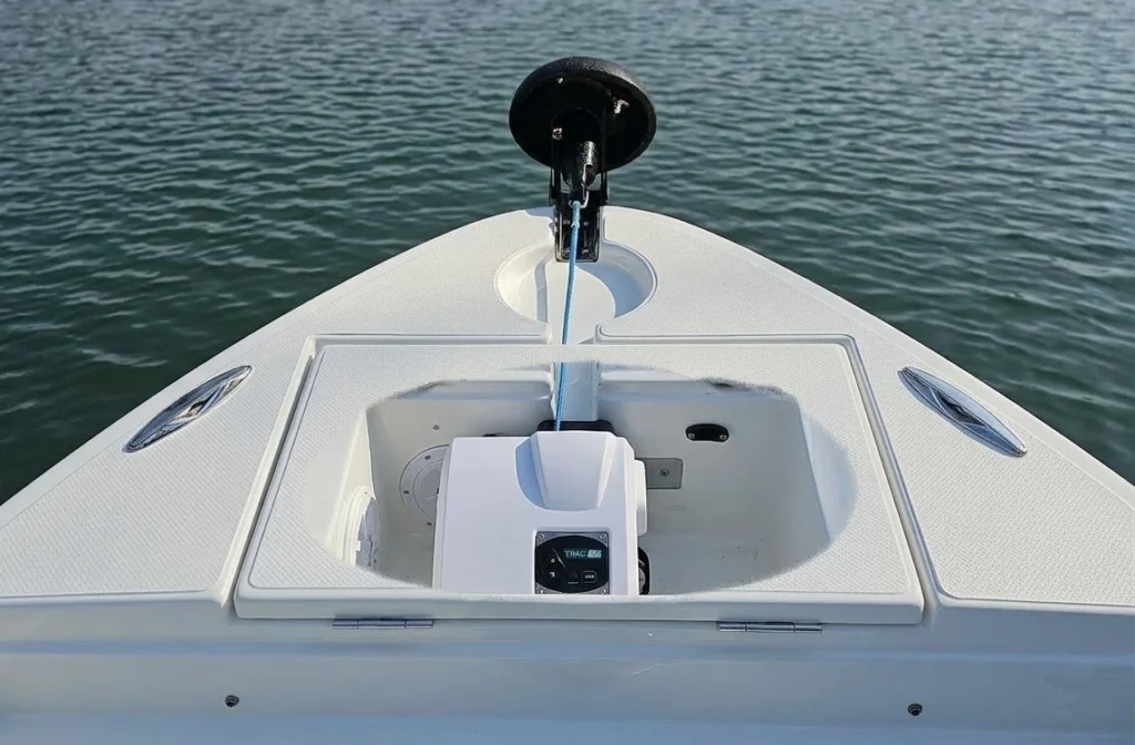 Winda w bakiście zamknieta na wodzie